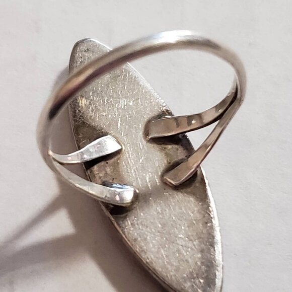 Native American MOP channel inlay 925 ring sz 7.5 (1118) - Picture 5 of 7